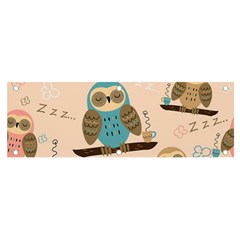 Seamless Pattern Owls Dream Cute Style Pajama Fabric Banner And Sign 6  X 2  by Apen