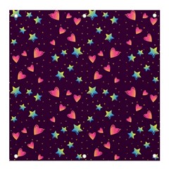 Colorful Stars Hearts Seamless Vector Pattern Banner And Sign 4  X 4  by Apen