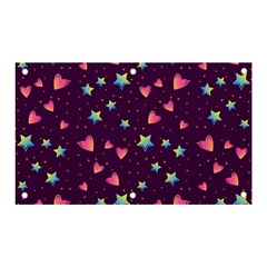 Colorful Stars Hearts Seamless Vector Pattern Banner And Sign 5  X 3  by Apen