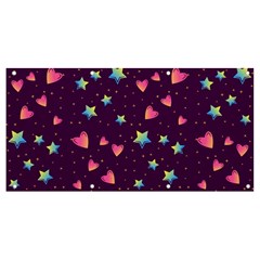 Colorful Stars Hearts Seamless Vector Pattern Banner And Sign 8  X 4  by Apen