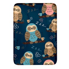 Seamless Pattern Owls Dreaming Rectangular Glass Fridge Magnet (4 Pack) by Apen