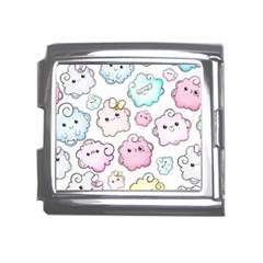 Cute Doodle Cartoon Seamless Pattern Mega Link Italian Charm (18mm) by Apen