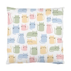 Cute Cat Colorful Cartoon Doodle Seamless Pattern Standard Cushion Case (two Sides) by Ravend