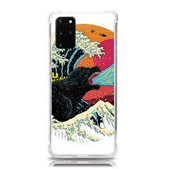 Retro Wave Kaiju Godzilla Japanese Pop Art Style Samsung Galaxy S20plus 6 7 Inch Tpu Uv Case by Cendanart