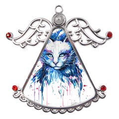 Cat Metal Angel With Crystal Ornament by saad11