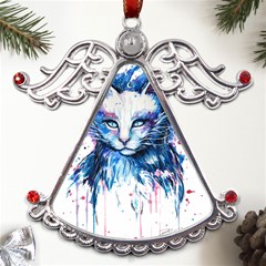 Cat Metal Angel With Crystal Ornament by saad11