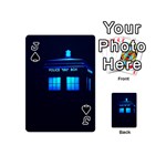 Blue Tardis Doctor Who Police Call Box Playing Cards 54 Designs (Mini) Front - SpadeJ