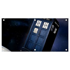 Tardis Doctor Who Planet Banner And Sign 4  X 2  by Cendanart