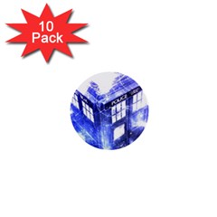 Tardis Doctor Who Blue Travel Machine 1  Mini Buttons (10 Pack)  by Cendanart