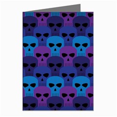 Skull Pattern Wallpaper Greeting Cards (pkg Of 8) by Ket1n9