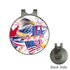 United States Of America Usa  Images Independence Day Hat Clips With Golf Markers by Ket1n9