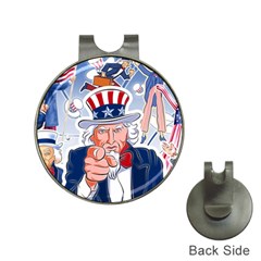 Independence Day United States Of America Hat Clips With Golf Markers by Ket1n9