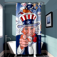 Independence Day United States Of America Shower Curtain 36  X 72  (stall)  by Ket1n9