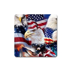 United States Of America Images Independence Day Square Magnet by Ket1n9