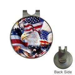 United States Of America Images Independence Day Hat Clips With Golf Markers by Ket1n9