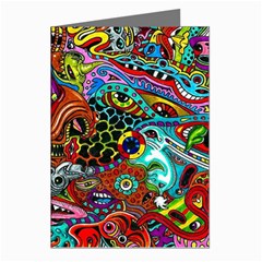 Art Color Dark Detail Monsters Psychedelic Greeting Cards (pkg Of 8) by Ket1n9