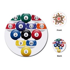 Racked Billiard Pool Balls Playing Cards Single Design (round) by Ket1n9