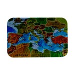 World Map Open Lid Metal Box (Silver)   Front