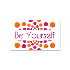 Be Yourself Pink Orange Dots Circular Sticker (rectangular) by Ket1n9