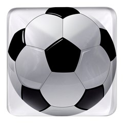 Soccer Ball Square Glass Fridge Magnet (4 Pack) by Ket1n9