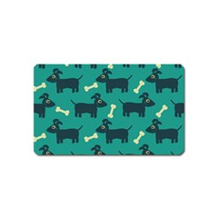 Happy Dogs Animals Pattern Magnet (name Card) by Ket1n9