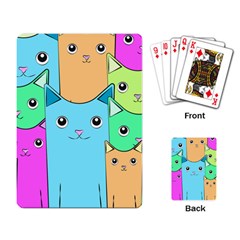 Cat Animals Cartoon Pattern Playing Cards Single Design (rectangle) by Cendanart