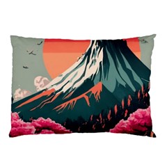 Mountain Landscape Sky Fuji Nature Pillow Case by Cendanart