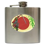 Meme Samurai Artwork Japaneses Hip Flask (6 oz) Front