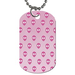 Alien Pattern Pink Dog Tag (one Side) by Ket1n9