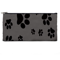 Dog Foodprint Paw Prints Seamless Background And Pattern Pencil Case by Ket1n9