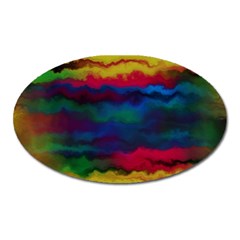 Watercolour Color Background Oval Magnet by Ket1n9