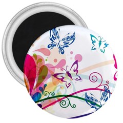 Butterfly Vector Art 3  Magnets by Ket1n9