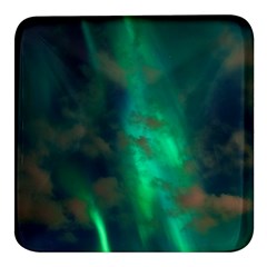 Northern-lights-plasma-sky Square Glass Fridge Magnet (4 Pack) by Ket1n9