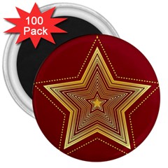 Christmas Star Seamless Pattern 3  Magnets (100 Pack) by Ket1n9