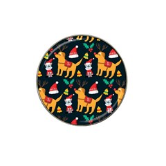 Funny Christmas Pattern Background Hat Clip Ball Marker by Ket1n9