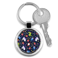 Colorful Funny Christmas Pattern Key Chain (round) by Ket1n9