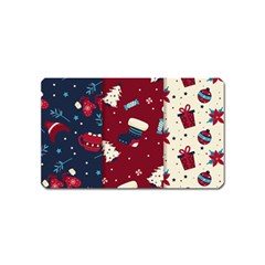 Flat Design Christmas Pattern Collection Art Magnet (name Card) by Ket1n9