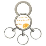 Pumpkin Halloween Deco Garland 3-Ring Key Chain Front