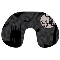 Halloween Background Halloween Scene Travel Neck Pillow by Ket1n9