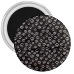 Skull Halloween Background Texture 3  Magnets Front