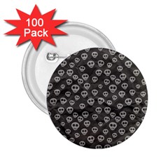 Skull Halloween Background Texture 2 25  Buttons (100 Pack)  by Ket1n9