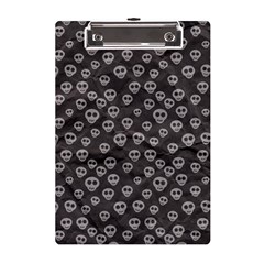 Skull Halloween Background Texture A5 Acrylic Clipboard by Ket1n9