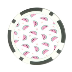 Seamless Background With Watermelon Slices Poker Chip Card Guard (10 Pack) by Ket1n9