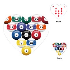 Racked Billiard Pool Balls Playing Cards Single Design (heart) by Ket1n9