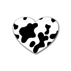 Cow Pattern Rubber Heart Coaster (4 Pack) by Ket1n9