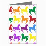 Colorful Horse Background Wallpaper Greeting Cards (Pkg of 8) Left