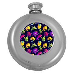 Space Patterns Round Hip Flask (5 Oz) by Hannah976