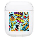 Comic Elements Colorful Seamless Pattern Soft TPU AirPods 1/2 Case Front