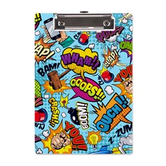 Comic Elements Colorful Seamless Pattern A5 Acrylic Clipboard by Hannah976