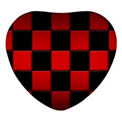 Black And Red Backgrounds- Heart Glass Fridge Magnet (4 Pack) by Hannah976